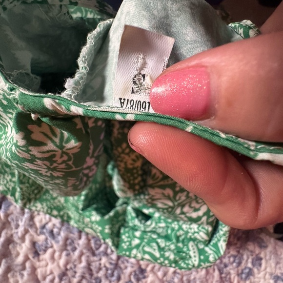 Green Floral Ruffle Dress - Picture 7 of 7